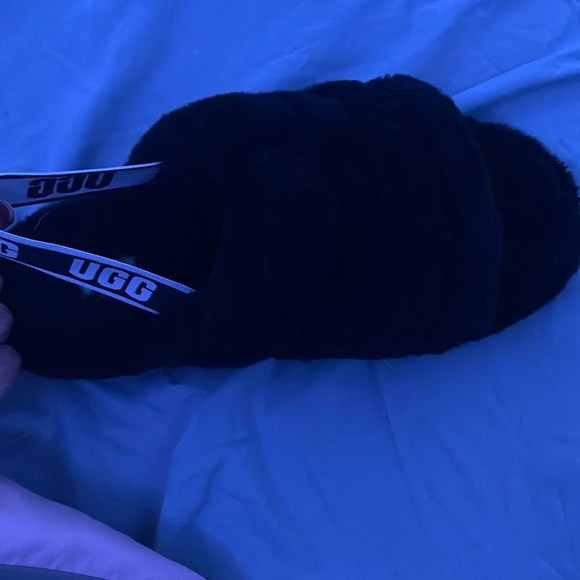 womens black ugg slides size 8 - Picture 1 of 2